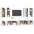 Set dulap TV, 8 piese, alb, lemn prelucrat GartenMobel Dekor