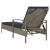 Șezlong cu pernă gri 63x200x81 cm, poliratan (doar SUA) GartenMobel Dekor