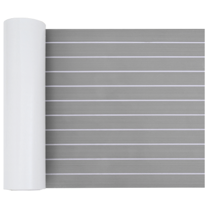 Pardoseala pentru bărci autoadezivă gri deschis & alb 240x60 cm spumă EVA GartenMobel Dekor