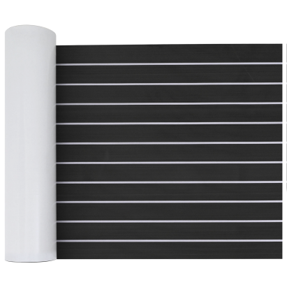 Pardoseala pentru bărci autoadezivă gri închis și alb 240x60 cm EVA Foam GartenMobel Dekor
