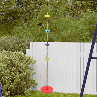 Frânghie de escaladă  pentru copii cu scaun disc și platforme de 200 cm GartenMobel Dekor
