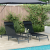 Set de 2 Șezlonguri Pliabile Negru Cadru metalic, material textilen GartenMobel Dekor
