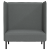 Canapea Highback Gri Închis 109x56x121 cm Material Textil GartenMobel Dekor
