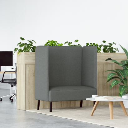 Canapea Highback Gri Închis 109x56x121 cm Material Textil GartenMobel Dekor
