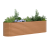 Pat Ridicat Ghiveci Efect De Lemn Metal 320 X 80 X 81 cm Durabil GartenMobel Dekor