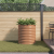 Pătuț de grădină maro cu aspect de lemn 80x80x81 cm din oțel GartenMobel Dekor