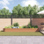 Pat Ridicat pentru Grădină Maro cu Aspect de Lemn 400x80x44 cm Metal GartenMobel Dekor