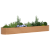 Pat Ridicat pentru Grădină Maro cu Aspect de Lemn 400x80x44 cm Metal GartenMobel Dekor