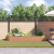 Pat de grădină ridicat maro cu aspect de lemn 320x80x44 cm din oțel GartenMobel Dekor