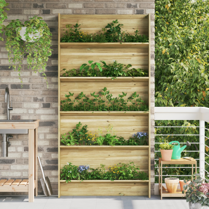 Suport pentru plante de grădină cu 5 niveluri 90x15x180 cm Lemn impregnate de pin GartenMobel Dekor