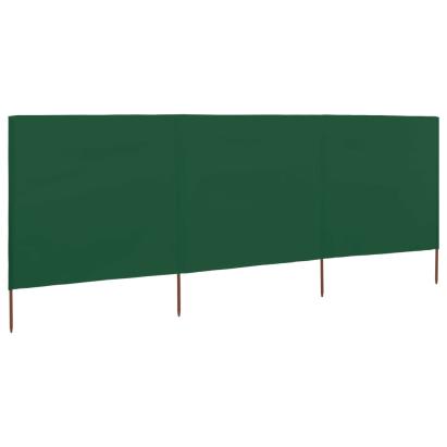 Paravan anti-vânt cu 3 panouri, verde, 400x120 cm, textil GartenMobel Dekor