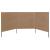 Paravan anti-vânt cu 3 panouri, gri taupe, 400x120 cm, textil GartenMobel Dekor