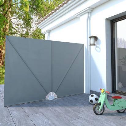 Copertină laterală pliabilă de terasă, gri, 240x160 cm GartenMobel Dekor