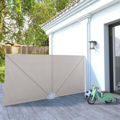 Copertină laterală pliabilă de terasă, crem, 300x150 cm GartenMobel Dekor