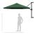 Umbrelă soare, montaj pe perete, tijă metalică, verde, 300 cm GartenMobel Dekor