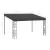 Pavilion de perete, antracit, 3 x 4 m, material textil GartenMobel Dekor