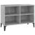 Comodă TV cu picioare metalice, gri beton, 69,5x30x50 cm GartenMobel Dekor