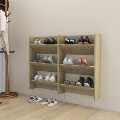 Pantofare de perete, 2 buc., stejar sonoma, 60x18x90 cm, PAL GartenMobel Dekor
