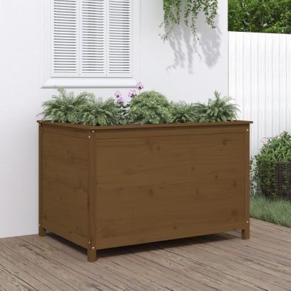 Strat înălțat grădină maro miere 119,5x82,5x78cm lemn masiv pin GartenMobel Dekor