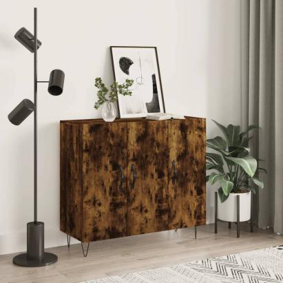 Dulap, stejar fumuriu, 90x34x80 cm, lemn compozit GartenMobel Dekor