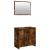 Set mobilier de baie, 2 piese, stejar fumuriu, lemn prelucrat GartenMobel Dekor