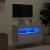 Comodă TV de perete cu lumini LED, gri sonoma, 60x30x40 cm GartenMobel Dekor