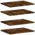 Rafturi perete 4 buc. stejar fumuriu 40x30x1,5 cm lemn compozit GartenMobel Dekor