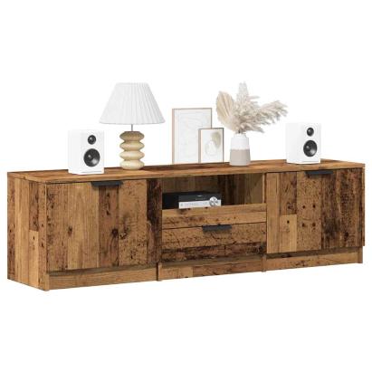 Dulap TV Lemn vechi 140x35x40 cm Lemn prelucrat GartenMobel Dekor