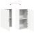Dulap de depozitare alb 50x45x103,5 cm din lemn prelucrat GartenMobel Dekor