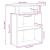 Birou de recepție alb 100x40x104 cm din lemn prelucrat GartenMobel Dekor