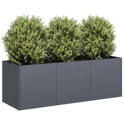 Jardinieră Antracit 120x40x40 cm Oțel laminat la rece GartenMobel Dekor