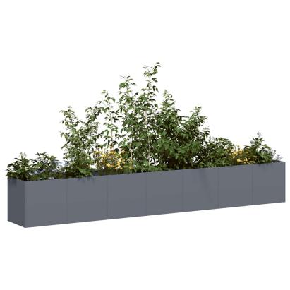 Jardinieră Antracit 280x40x40 cm Oțel laminat la rece GartenMobel Dekor