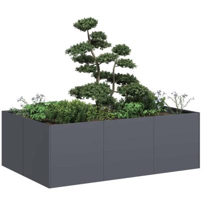 Jardinieră Antracit 120x80x40 cm Oțel GartenMobel Dekor