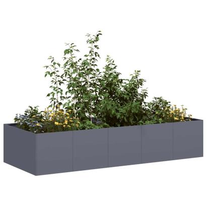 Jardinieră Antracit 200x80x40 cm Oțel GartenMobel Dekor