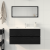 Cabinet de chiuvetă Stejar negru 90x38,5x45 cm Lemn prelucrat GartenMobel Dekor
