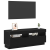 Dulap TV cu lumini LED Stejar Negru 100x35x40 cm Lemn prelucrat GartenMobel Dekor