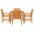 Set de dining pentru grădină 4 piese din lemn masiv de acacia GartenMobel Dekor