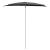 Umbrelă de grădină cu stâlp, antracit, 180x90 cm, semirotundă GartenMobel Dekor