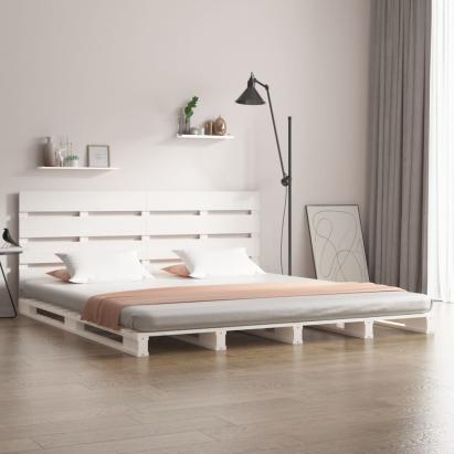 Cadru de pat Small Double, alb, 120x190 cm, lemn masiv pin GartenMobel Dekor