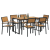 Set de dining pentru grădină cu 7 piese din lemn masiv de acacia și metal GartenMobel Dekor
