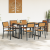 Set de dining pentru grădină cu 7 piese din lemn masiv de acacia și metal GartenMobel Dekor