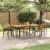Scaune de grădină stacking 6 pcs Oțel negru și lemn solid de acacia GartenMobel Dekor