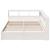 Pat cu bibliotecă fără saltea, alb, 150x200 cm, lemn masiv pin GartenMobel Dekor