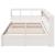 Pat cu bibliotecă fără saltea, alb, 90x190 cm, lemn masiv pin GartenMobel Dekor