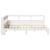 Pat cu bibliotecă fără saltea, alb, 135x190 cm, lemn masiv pin GartenMobel Dekor