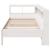 Pat cu bibliotecă fără saltea, alb, 100x200 cm, lemn masiv pin GartenMobel Dekor