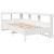Pat cu bibliotecă fără saltea, alb, 100x200 cm, lemn masiv pin GartenMobel Dekor