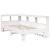 Pat cu bibliotecă fără saltea, alb, 90x200 cm, lemn masiv pin GartenMobel Dekor