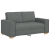 Set canapea, 3 piese, perne gri închis, textil GartenMobel Dekor