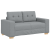 Set canapea, 3 piese, perne gri deschis, textil GartenMobel Dekor